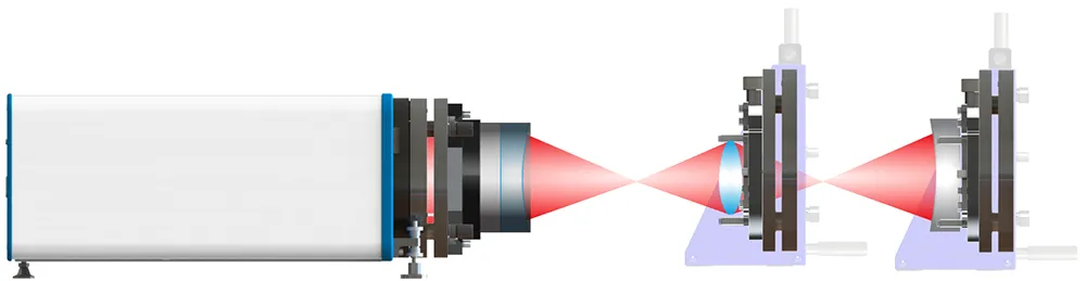finite conjugate lens, transmitted wavefront error, optical setups, fizeau interferometer