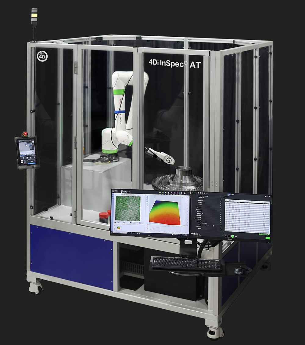 4Di InSpec AT cell for automated measurement of surface defects and surface features such as edge break, chamfers, radii